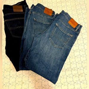 Men’s lucky athletic slim jeans, lot of 3